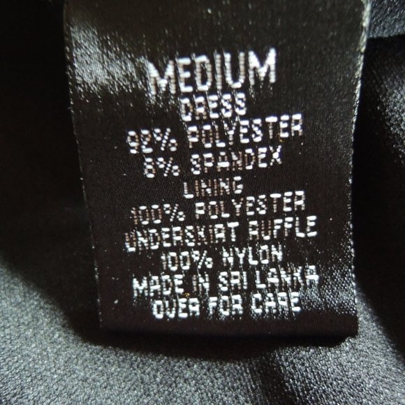 IZ Byer Black Ruched Cocktail Dress Tulle Flounce Underskirt M - Picture 10 of 10